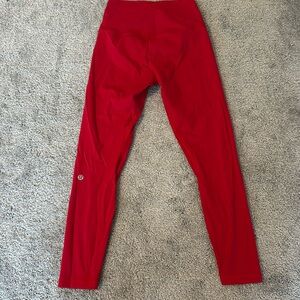 Lululemon leggings red 7/8 length size xs
